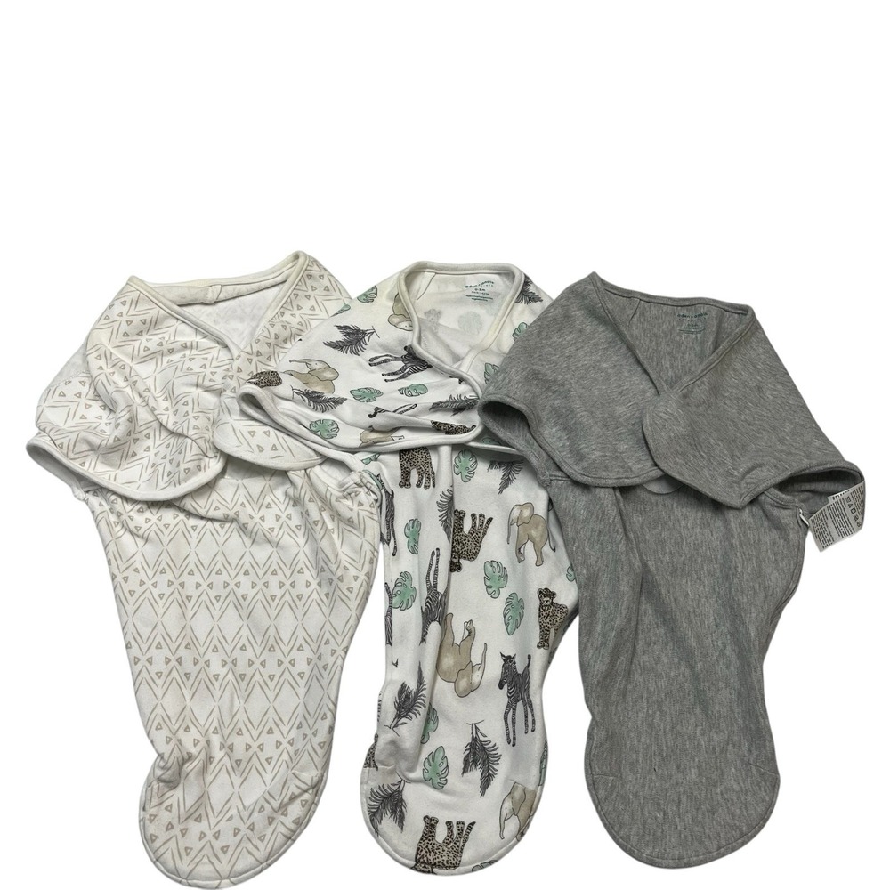 Aden & Anais Swaddle Blanket Set 100% Cotton 0-3 Months Hook Loop Closure 3 PC